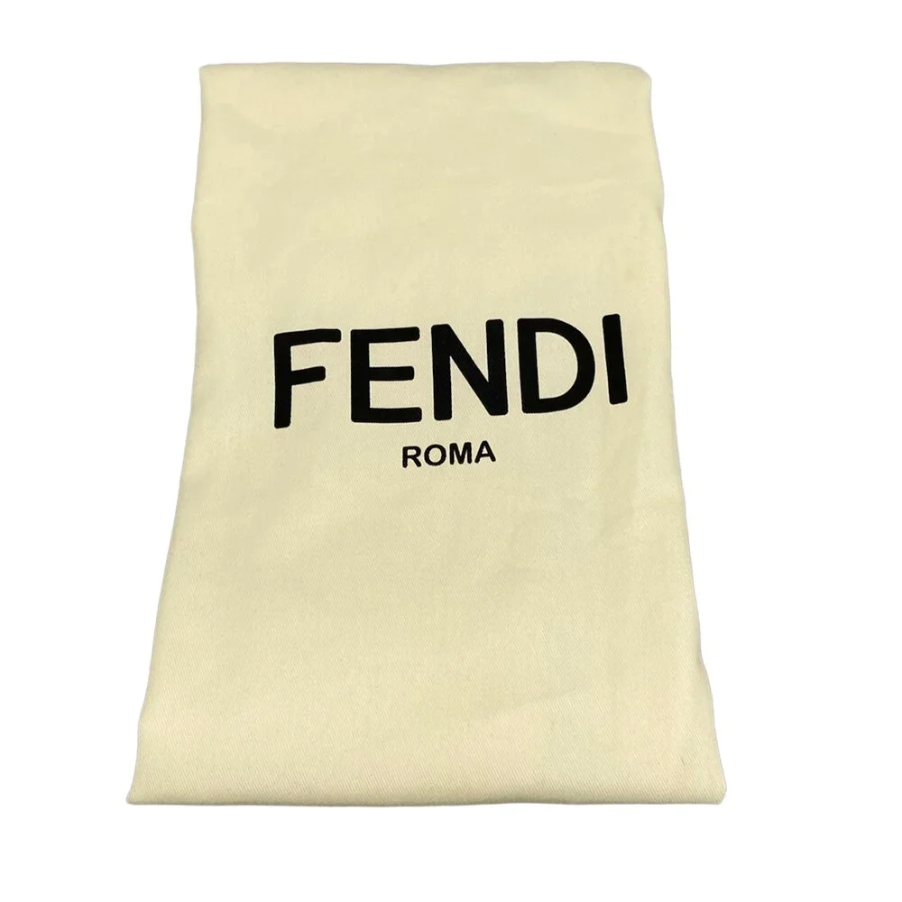 Fendi Zucca Backpack 8BZ040 Brown Black Yellow Nylon Leather